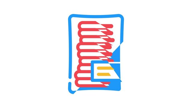 delicatessen sausage meat color icon animation