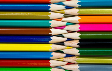 Background of color pencils put together