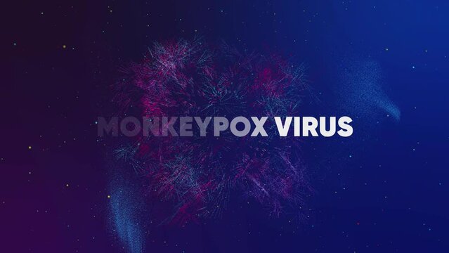 Logo animation monkeypox virus
