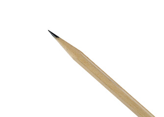 Brown pencil on white background
