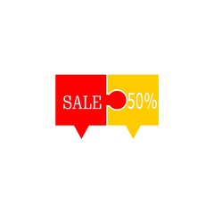 Sale 50 percent icon