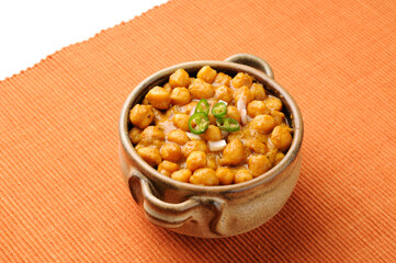 Indian traditional food chhole/Punjabi Chhole Curry, Indian food, rich in protein and fiber