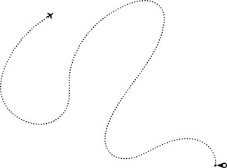 Airplane dotted line