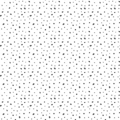 Abstract dotted seamless pattern. background with asymmetric simple spots of gray scale. Vector illustration of monochrome texture.