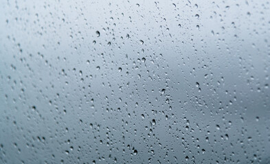 Water drops on the glass window