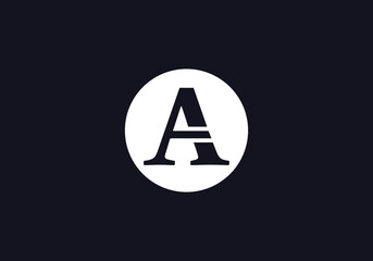 Brand circle logo design and favicon icon letters. Simple circle icon image