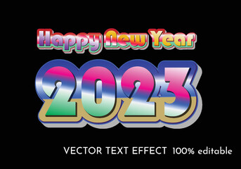 text effect editable new year 2023