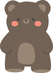 bear cartoon flat style illustration
