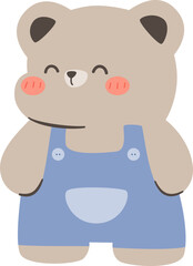 bear cartoon flat style illustration