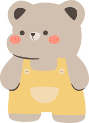 bear cartoon flat style illustration
