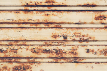 rusty metal garage door, texture background 