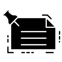 Obraz premium paper with pin icon