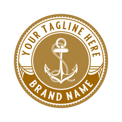 premium grade label vector design. with anchor icon in vintage style © rina