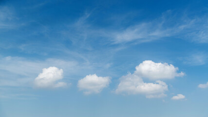 Fototapeta premium White clouds are in the blue sky