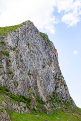 Cliff detail in Trascau mountains canyon, Vălişoara gorge in eastern Apuseni Mountains, Romania
