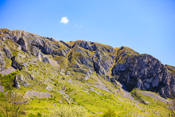 Detail of a mountain in the picturesque area of Rimetea village, Alba County, Romania.