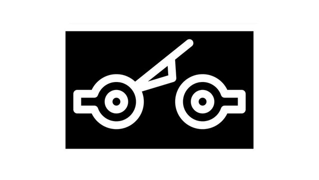 push button switch mechanism line icon animation