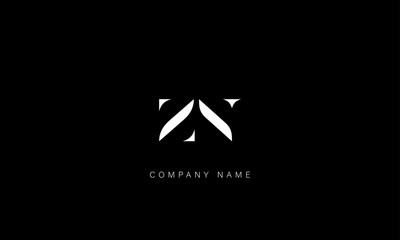 ZN, NZ Abstract Letters Logo Monogram