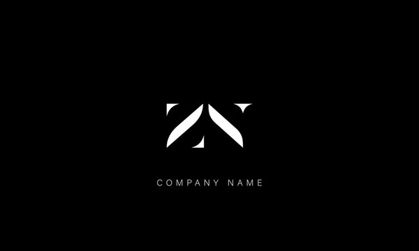 ZN, NZ Abstract Letters Logo Monogram