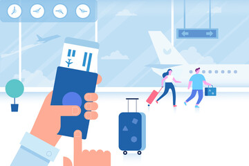 Airport flat illustration