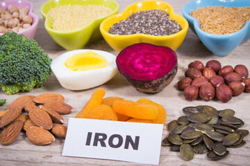 Healthy various ingredients as source natural iron, minerals and vitamins. Best food during anemia