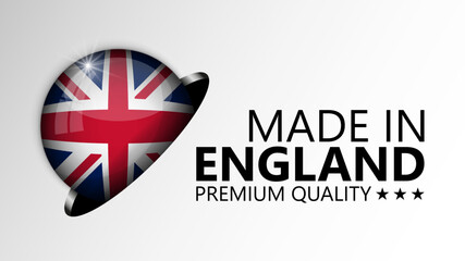 Made in England graphic and label.