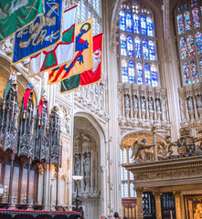  Henry VII Lady Chapel interior, Westminster. Burial place of fifteen kings and queens Stuard's...