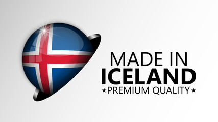 Made in Iceland graphic and label.