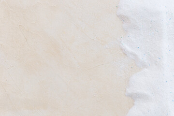 Laundry detergents powder background. Laundry day mockup