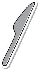 ステッカー風の単品アイコン　ナイフ