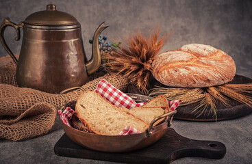 Fresh bread baked with natural ingredients