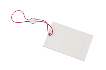 paper label, price tag for clothing made of thick cardboard, isolate