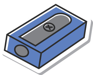 ステッカー風の単品アイコン　鉛筆削り