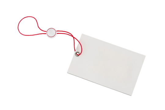 paper label, price tag for clothing made of thick cardboard, isolate - Powered by Adobe
