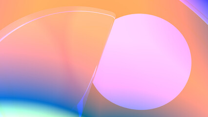 Colorful abstract illustration - curved pattern. 3d rendering, cgi