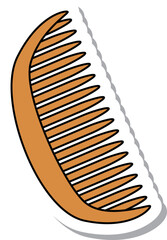 ステッカー風の単品アイコン　くし