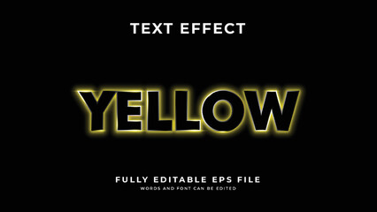 Yellow light text effect