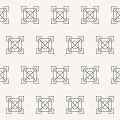 Seamless Graphic Monochrome Vintage Fabric Textile Wallpaper Wrapping Paper Swatch Template Pattern Background Design Decoration Artwork Print