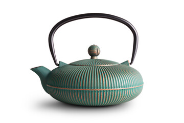 Beautiful green japanese cast iron teapot