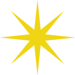 Yellow, orange, gold sparkles symbol. Vector stars sparkle icon. Bright firework, decoration twinkle, shiny flash. Glowing light effect