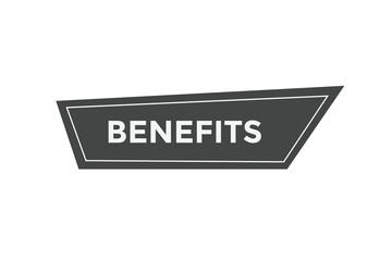 Benefits button web banner template Vector Illustration
