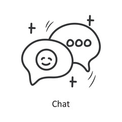 Chat vector outline Icon Design illustration. Party and Celebrate Symbol on White background EPS 10 File
