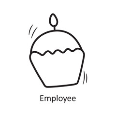 Employee vector outline Icon Design illustration. Party and Celebrate Symbol on White background EPS 10 File