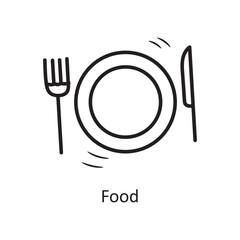 Food vector outline Icon Design illustration. Party and Celebrate Symbol on White background EPS 10 File