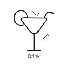 Drink vector outline Icon Design illustration. Party and Celebrate Symbol on White background EPS 10 File
