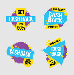 Template Tag Business Sale , Big sale and cashback promo Blue Purple  theme