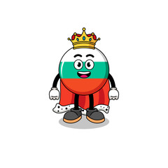Mascot Illustration of bulgaria flag king