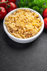pasta christmas shape festive food snack meal food snack on the table copy space food background rustic top view