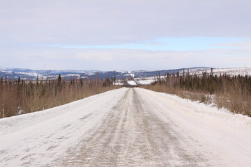 Obraz premium winter road in the snow