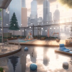 Obraz premium country skyline at night